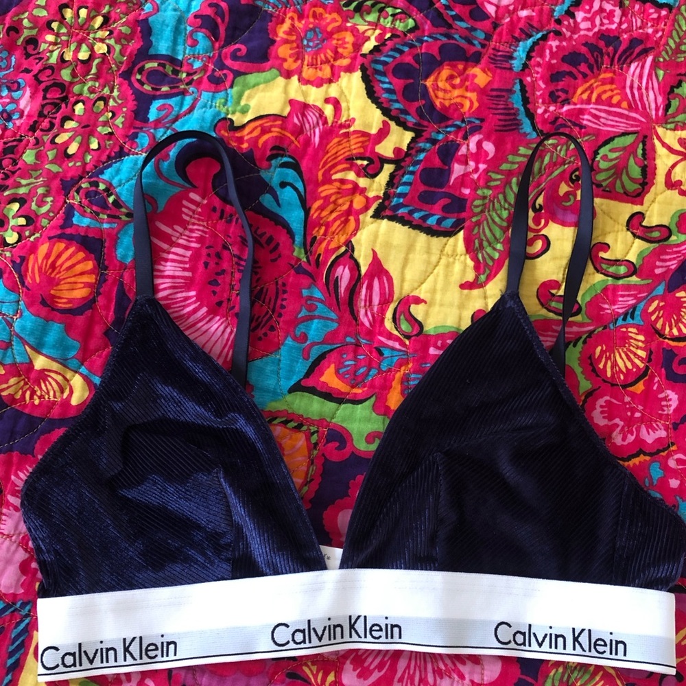Velvet Crush Blue Calvin Klein Bralette